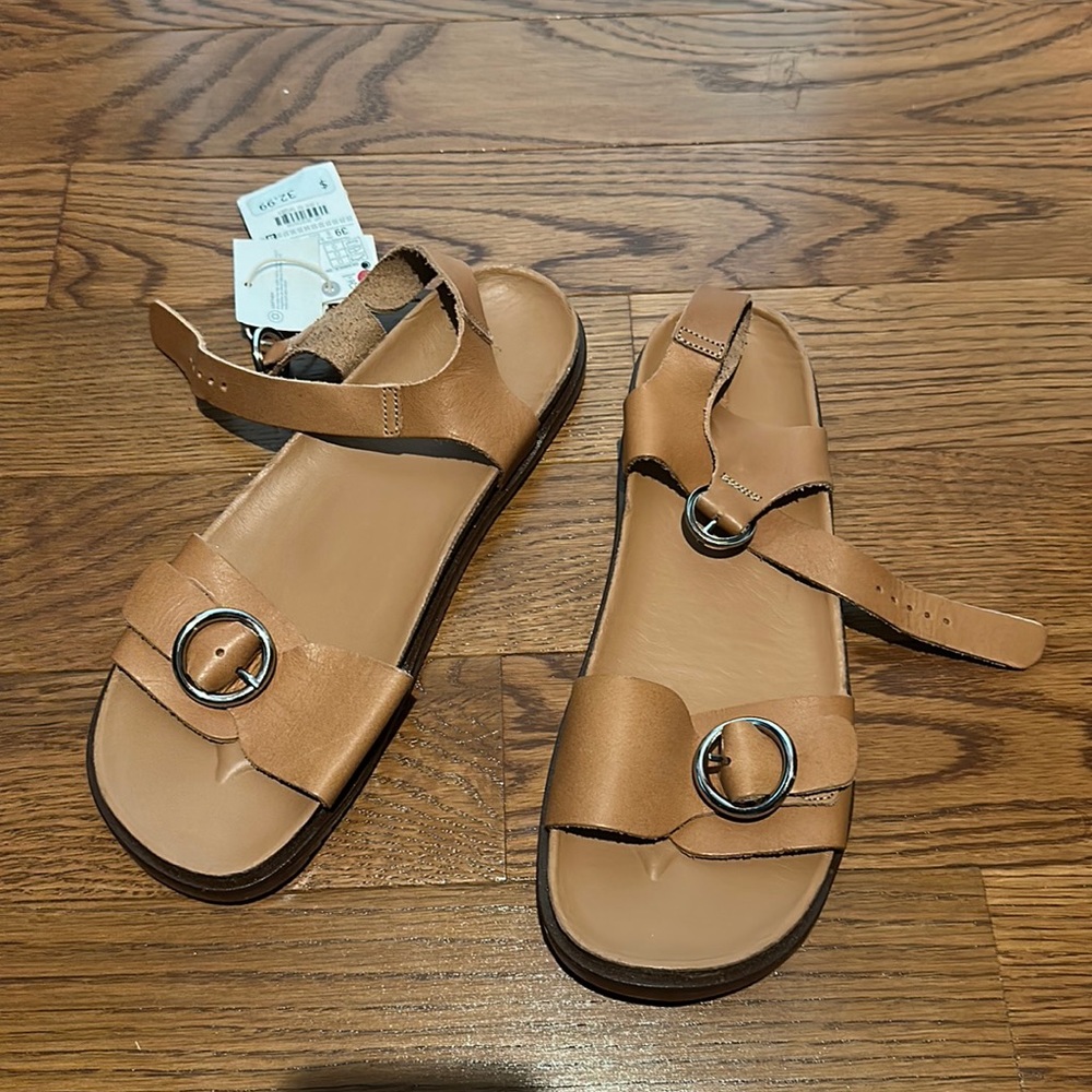 Zara Cognac Sandals